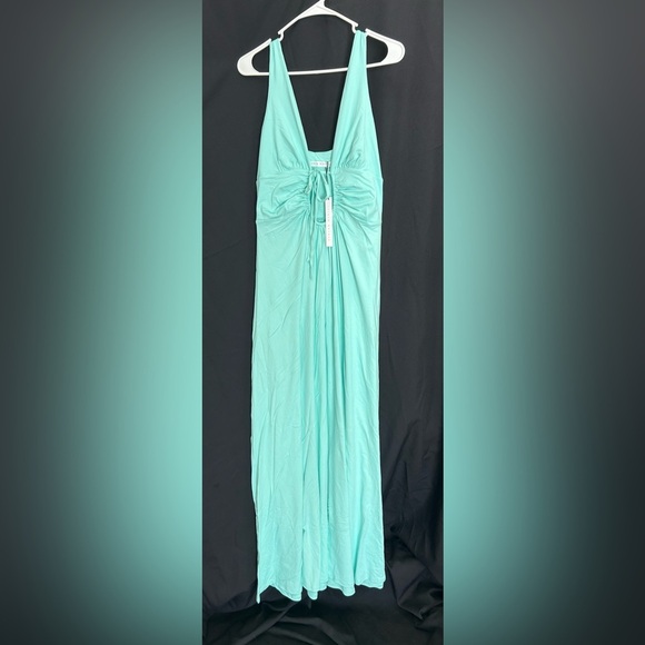 Susana Monaco NWT Circle Front Maxi Dress in Mint Crème - Picture 1 of 7